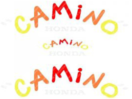 Sticker set Tank Geel - Oranje - Rood - Wit Honda PA50 Camino