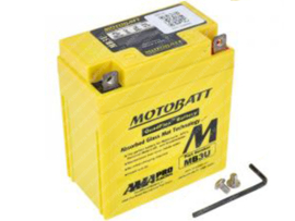 Battery 12 Volt - 3.8Ah Motobatt MB3U 110mm x 56mm x 98mm Universal