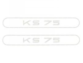 Sticker set Tank KS75 White 2-Pieces Zündapp KS75