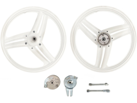 Wheel set 17 Inch 1.60 White model as Grimeca Puch Maxi / Peugeot 103 MVL