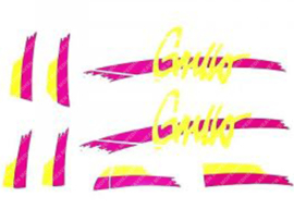 Sticker set Grillo Yellow - Purple 4-Pieces Vespa Grillo