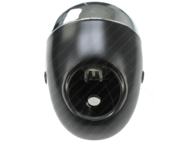 Headlight Egg-headlight Black - Chrome Big 130mm Oldtimer Side mounting Universal