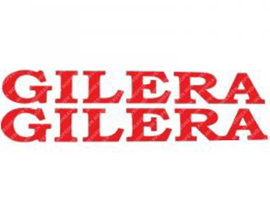 Sticker set Gilera 320mm - 83mm Red 2-Pieces Gilera Models