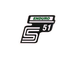 Sticker S51 Enduro White / Green Simson S51