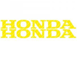 Sticker set Honda 220mm - 25mm Geel 2-Delig Honda Modellen