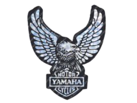 Sticker Eagle Chroom - Zwart 55mm x 65mm Yamaha