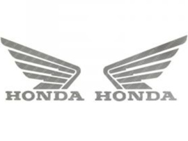 Sticker set Honda Wings 105mm - 85mm Grijs 2-Delig Honda Modellen