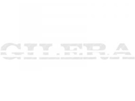 Sticker Gilera `Turbo` 235mm - 28mm White Gilera Models