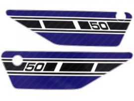 Sticker set Zijkast Donkerblauw - Zwart - Wit Yamaha FS1 1J5