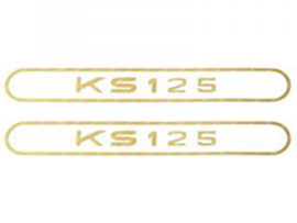 Sticker set Tank KS125 Gold 2-Pieces Zündapp KS125