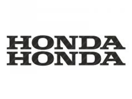 Sticker set Honda 120mm - 14mm Black 2-Pieces Honda Models