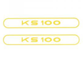 Sticker set Tank KS100 Yellow 2-Pieces Zündapp KS100