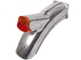 Rear Fender Pig Snout Aluminium Red / Orange Glass Complete Zündapp 517