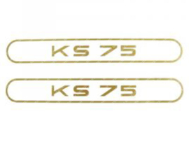 Sticker set Tank KS75 Gold 2-Pieces Zündapp KS75