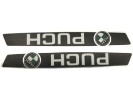 Tank Transfer sticker set black / chrome 2-Pieces Puch Maxi L / L2 / Sport / Etc