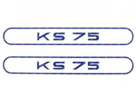 Sticker set Tank KS75 Blue 2-Pieces Zündapp KS75