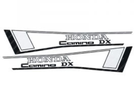 Sticker set Tank Zwart - Wit - Transparant Honda PA50 / Camino DX