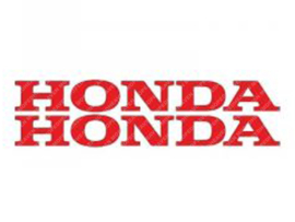 Sticker set Honda 120mm - 14mm Red 2-Pieces Honda Models