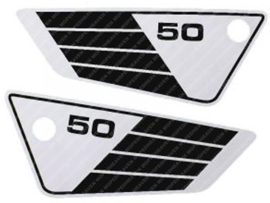 Sticker set Side panels White - Black Yamaha FS1 3E9