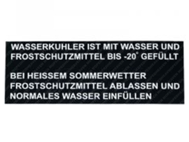 Sticker Radiator Black - White 70mm x 25mm Zündapp