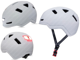 Helmet with Lighting White 25kmh Moped