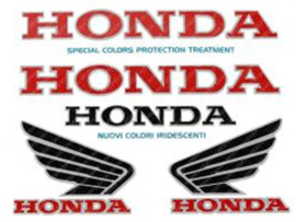 Sticker set Honda Small 100mm - 90mm 5-Pieces Honda