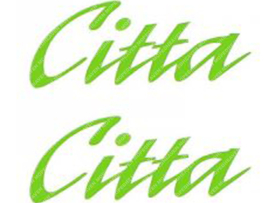 Sticker set Citta 95mm - 35mm Green 2-Pieces Gilera Citta