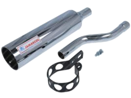 Silencer exhaust set Jamacrol Chrome Honda MT
