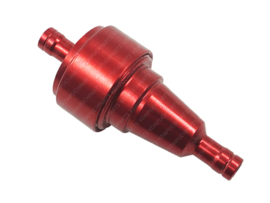 Fuel filter Aluminium CNC Demountable! Red Universal