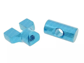 Brake cable Adjuster set M6 Blue 2-Pieces Universal