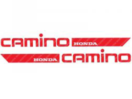 Sticker set Transfer 270mm - 20mm Red 2-Pieces Honda Camino / PA50