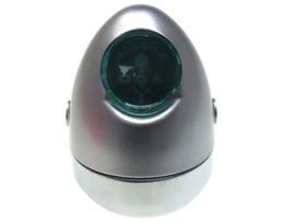 Headlight egg-model silver / chrome 102mm (side mounting) Puch Maxi