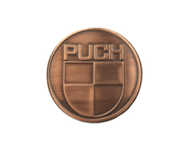 Sticker Puch Logo Round 38MM Copper Color RealMetal Universal