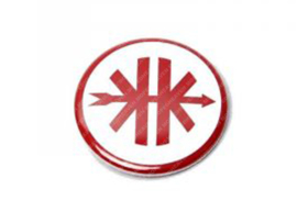 Button White - Red 37mm Kreidler