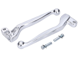 Clutch / brake lever set aluminium silver anodised Simson S50 / S51 / S53 / S70 / S83 / SR50 / SR80