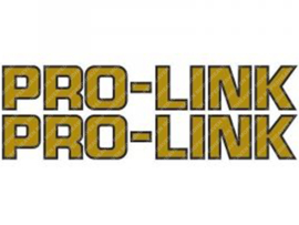 Sticker set Pro-Link 290mm - 45mm Goud / Zwart 2-Delig Universeel