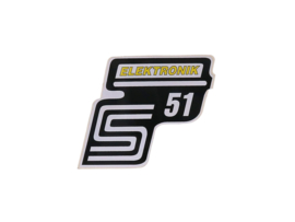 Sticker S51 Elektronik White / Yellow Simson S51