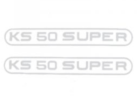 Sticker set Tank KS50 Super White 2-Pieces Zündapp KS50 Super