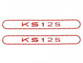 Sticker set Tank KS125 Red 2-Pieces Zündapp KS125