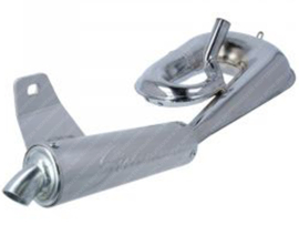 Exhaust 22mm Chrome Simonini Circuit Gilera Citta / Vespa Ciao / SI