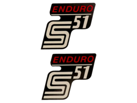 Sticker S51 Enduro Black / Red Simson S51