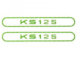 Sticker set Tank KS125 Green 2-Pieces Zündapp KS125