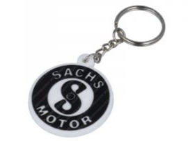 Sleutelhanger Soft Rubber Wit - Zwart Logo Sachs Motor