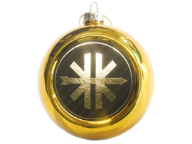 Christmas ball Gold 80mm Logo Kreidler