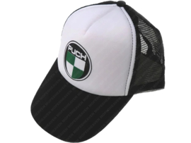 Pet / Mesh Cap Wit - Zwart met Logo Puch