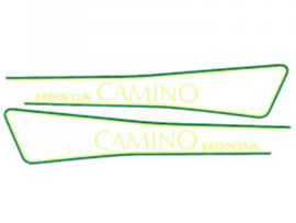 Sticker set Tank Yellow - Green - Transparent Honda PA50 Camino