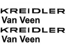 Sticker set Cockpit Van Veen Black - White Line 2-Pieces Kreidler