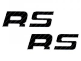 Sticker set RS Black - White 20mm x 65mm 2-Pieces Kreidler RS
