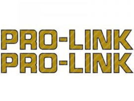 Sticker set Pro-Link 165mm - 25mm Goud / Zwart 2-Delig Universeel