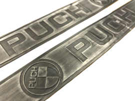 Tank Sticker Set Metal Silver Color RealMetal Puch Maxi Models